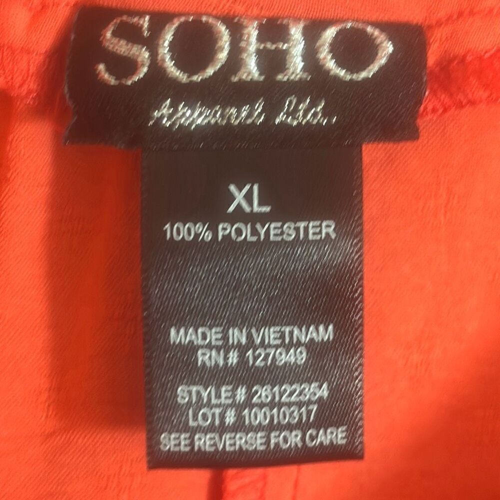 Soho rich coral orange swing skirt with pockets and stretch waist XL - Picture 7 of 8